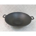 Pre-Seasoned Flat Bottom Stir Fry Campfire Grill Cast Iron Wok